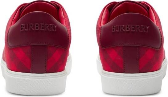 Burberry check-plaid canvas sneakers Pink
