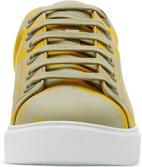 Burberry checked low-top canvas sneakers Green