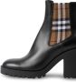 Burberry checkered panel ankle boots Black - Thumbnail 2