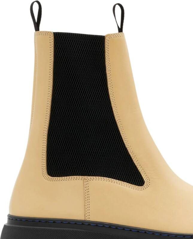 Burberry Creeper leather ankle boots Neutrals