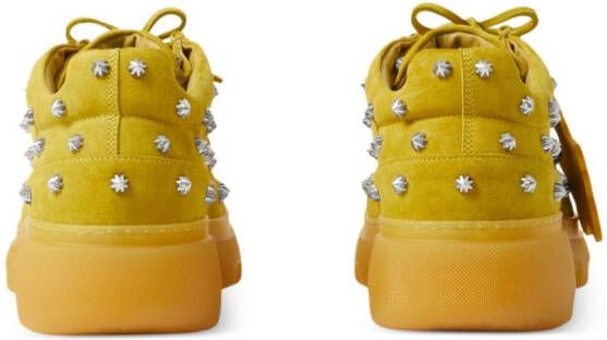 Burberry Creeper studded suede boots Yellow