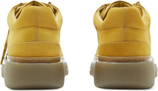 Burberry Creeper suede Derby shoes Yellow