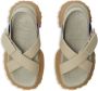 Burberry crossover debossed-logo leather sandals Neutrals - Thumbnail 4