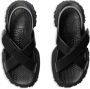 Burberry crossover-straps leather sandals Black - Thumbnail 4