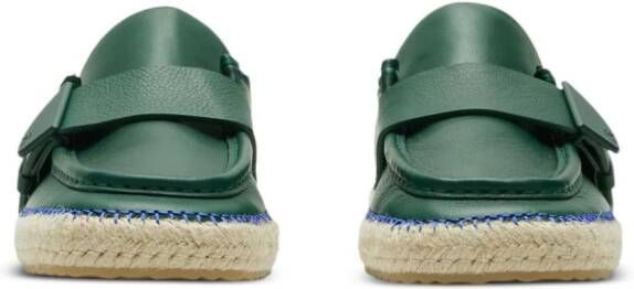 Burberry Deck leather espadrilles Green