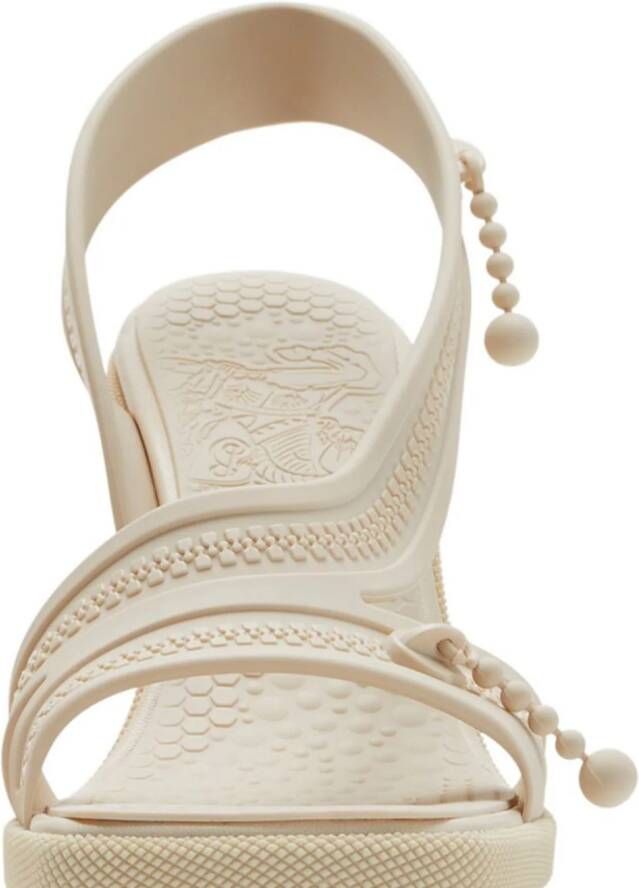 Burberry decorative zip-detailing strappy sandals Neutrals