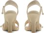 Burberry decorative zip-detailing strappy sandals Neutrals - Thumbnail 3