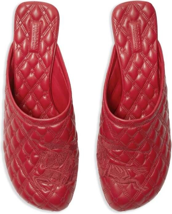 Burberry embroidered quilted mules