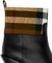 Burberry Exaggerated Check panelled leather boots Black - Thumbnail 2