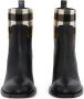 Burberry Exaggerated Check panelled leather boots Black - Thumbnail 3