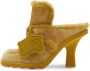 Burberry Highland shearling-trim suede mules Yellow - Thumbnail 2