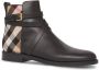 Burberry House Check leather ankle boots Black - Thumbnail 2