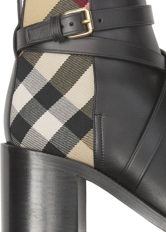 Burberry House Check mid-heel boots Black