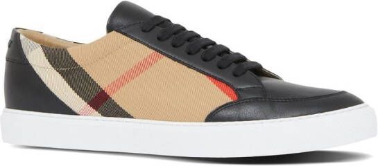 Burberry House Check-print lace-up sneakers Black