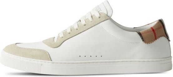 Burberry House Check-print leather sneakers White