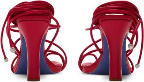 Burberry Ivy Shield 105mm strappy sandals Red