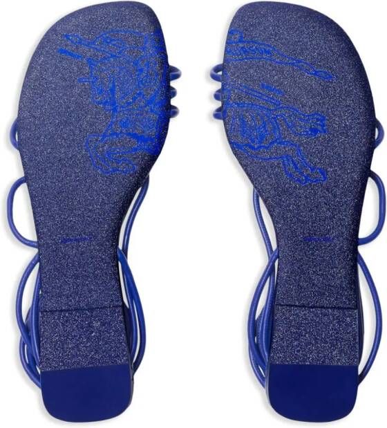 Burberry Ivy Shield leather sandals Blue