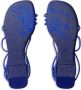 Burberry Ivy Shield leather sandals Blue - Thumbnail 5
