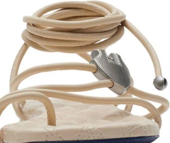 Burberry Ivy Shield leather sandals Neutrals
