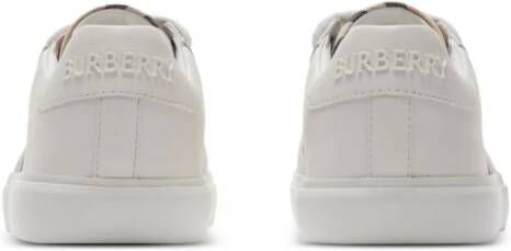 Burberry Kids Check cotton sneakers White