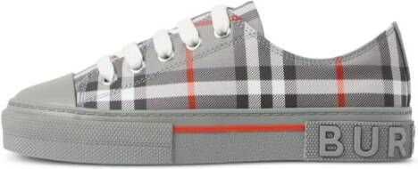 Burberry Kids Check-pattern canvas sneakers Grey