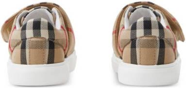 Burberry Kids check-pattern cotton sneakers Neutrals