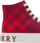 Burberry Kids check-pattern cotton sneakers Red - Thumbnail 2