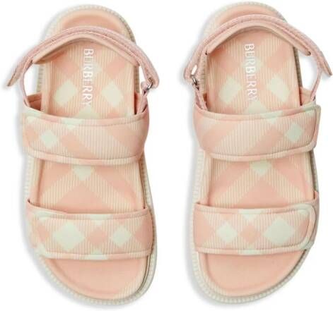 Burberry Kids Check Sandals Pink