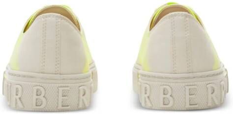 Burberry Kids checked canvas sneakers White