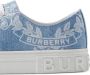Burberry Kids crest-print denim sneakers Blue - Thumbnail 2