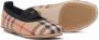 Burberry Kids logo-detail Vintage check cotton ballerina shoes Brown - Thumbnail 2