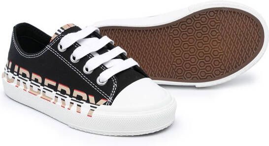 Burberry Kids logo-print low-top sneakers Black