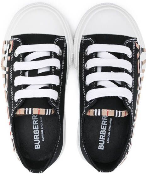 Burberry Kids logo-print low-top sneakers Black