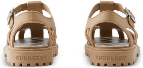 Burberry Kids monogram-motif sandals Neutrals