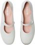 Burberry Kids press-stud leather ballerina shoes White - Thumbnail 4