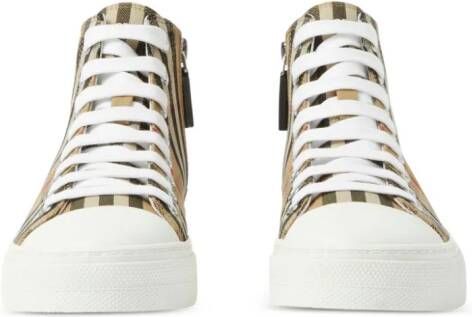 Burberry Kids Vintage Check canvas sneakers Neutrals