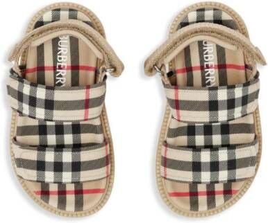 Burberry Kids Vintage Check open-toe sandals Neutrals