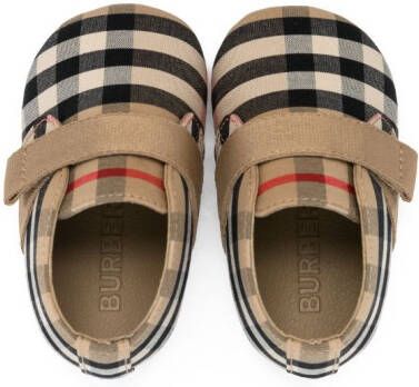 Burberry Kids Vintage Check round-toe sneakers Neutrals