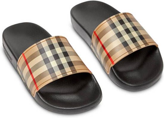 Burberry Kids Vintage Check Slide sandals Neutrals
