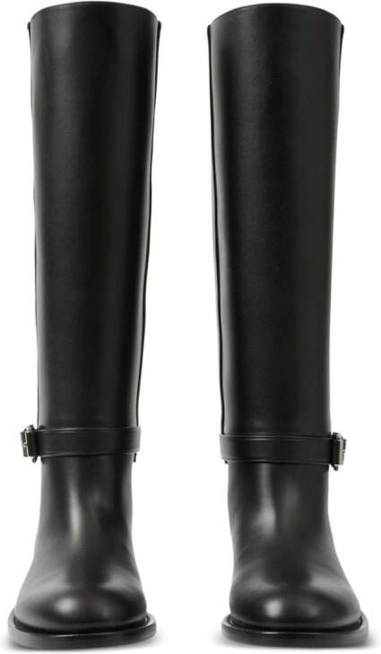 Burberry knee-high leather boots Black