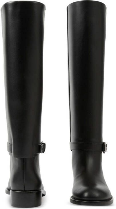 Burberry knee-high leather boots Black