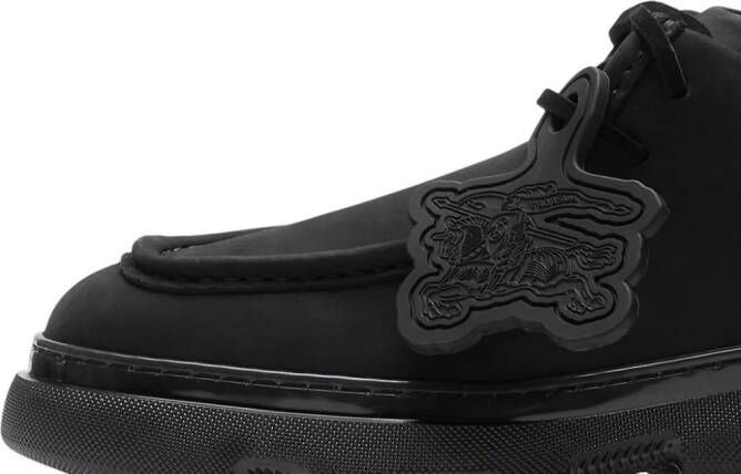 Burberry lace-up suede derby shoes Black