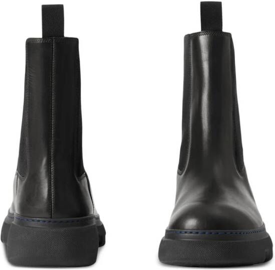 Burberry leather Chelsea boots Black