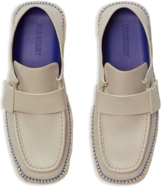 Burberry leather deck espadrilles Neutrals