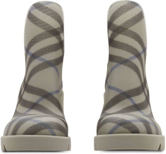 Burberry Marsh 65mm checked boots Grey