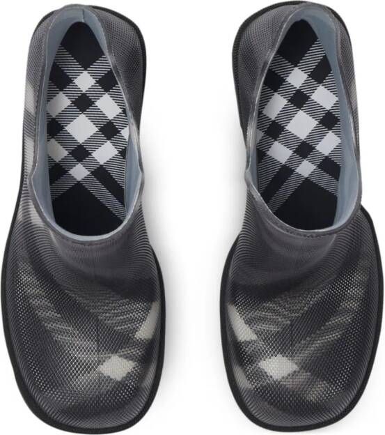 Burberry Marsh check-pattern boots Grey