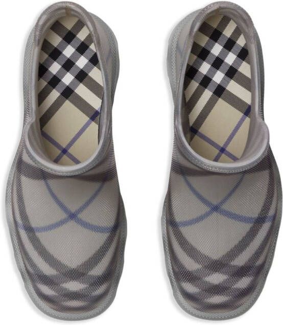 Burberry Marsh checked rubber ankle boots Grey