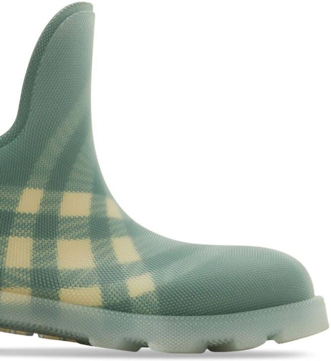 Burberry Marsh checkered ankle boots Green