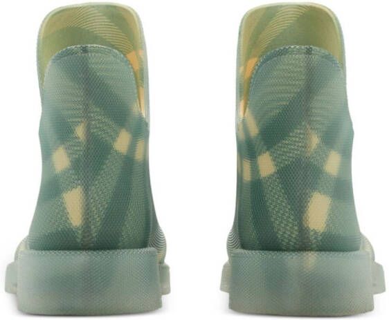 Burberry Marsh checkered ankle boots Green