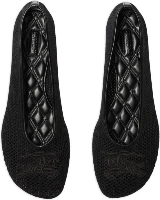 Burberry mesh ballerina shoes Black